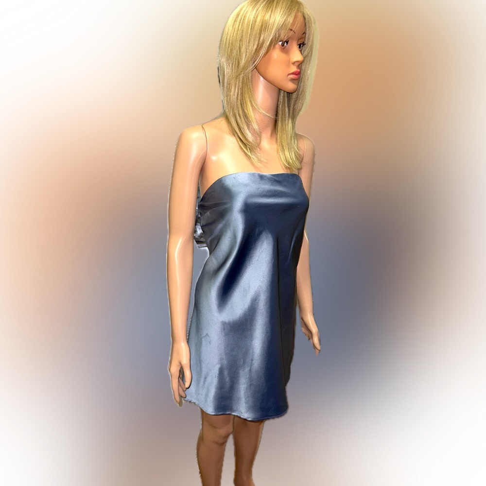 Wild Fable Satin Dress with Floral Accents
